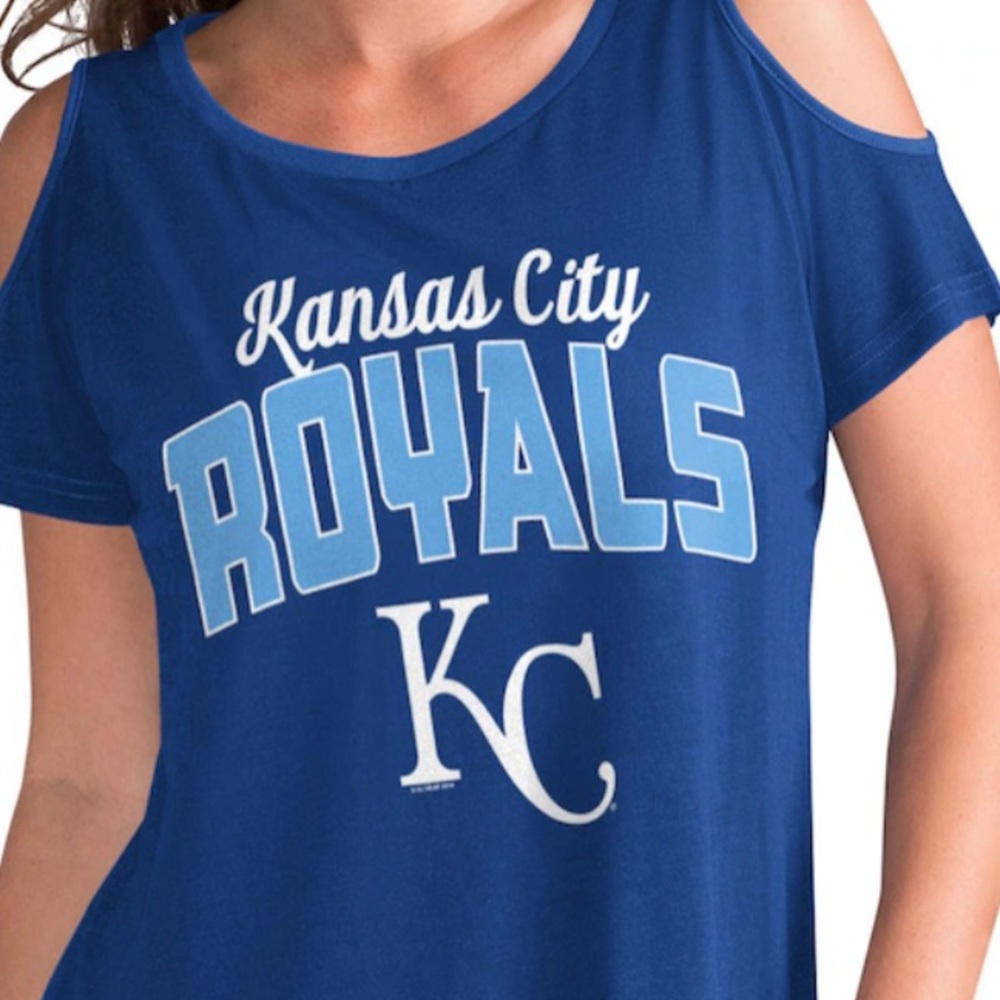 Kansas City Royals women's cold shoulder t shirt